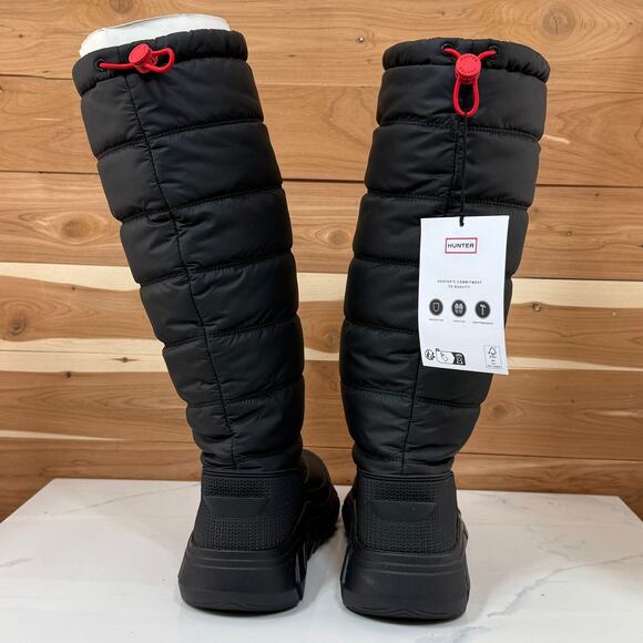 Hunter Puffer Tall Snow Boots Waterproof Insulated Winter Boots Women's Size 7 - Picture 3 of 11